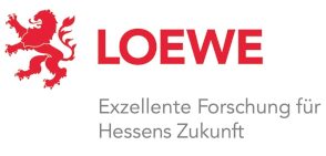 Logo des Förderprogramms LOEWE mit dem Schriftzug: Exzellente Forschung für Hessens Zukunft
